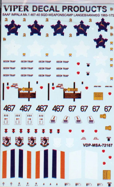 SAAF Impala MK1 (467, 40sq Weapons camp Langebaanweg 1983) MSA72167