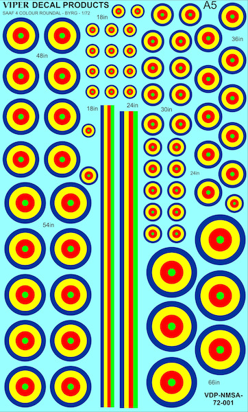 SAAF 4 colour roundel VDP-NMSA-72-001