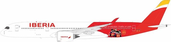 Airbus A350-941 Iberia EC-MYX World Cup winners with gold stand B-350-IB-MYX