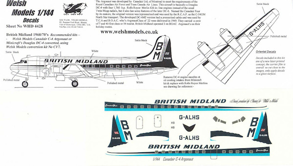 Canadair DC4M2 Argonaut (British Midland)  SL120