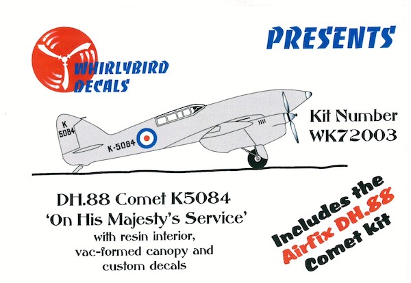 De Havilland Comet racer "RAF K5084" WK72003