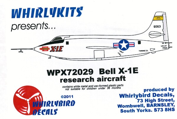 Bell X1E thin wing research aircraft  WPX72029