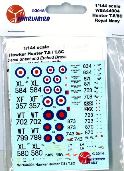 Hawker Hunter T8/8c (Royal Navy) for (MK1 kit) WBA44004
