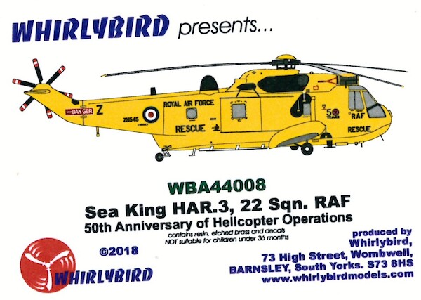 Westland Sea King HAR3 (22sq RAF, 50 years of helicopter operating) (for AFV kit) WBA44008