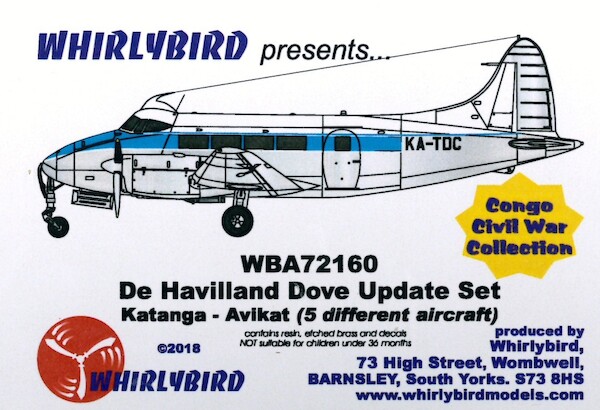 De Havilland Dove Update set (Katanga -Avikat) WBA72160