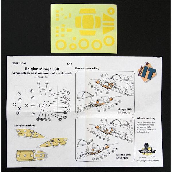 Mirage IIIR/5BR Painting Mask (Wingman)  WMS48005