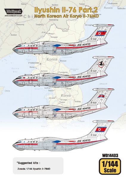 Ilyushin IL76 Part 2: North Korea Air Koryo IL76MD (Zvezda)  WD14403