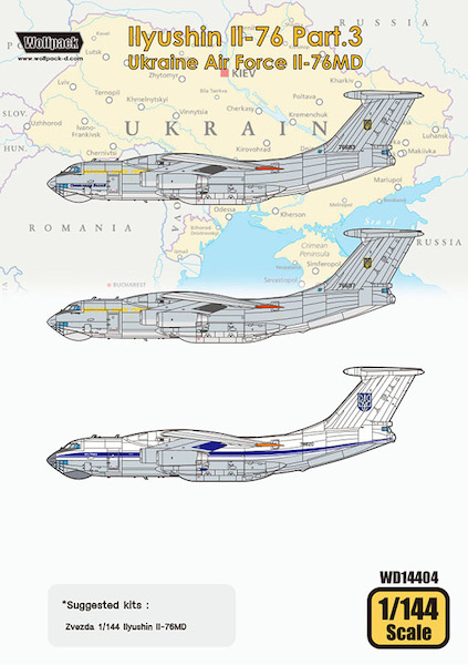 Ilyushin IL76 Part 3: Ukraine Air force IL76MD (Zvezda)  WD14404