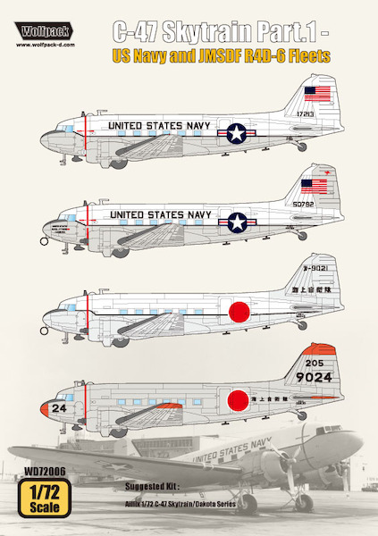 C47 Skytrain Part 1 'US Navy and JMSDF R4D-6 Fleets"  WD72006