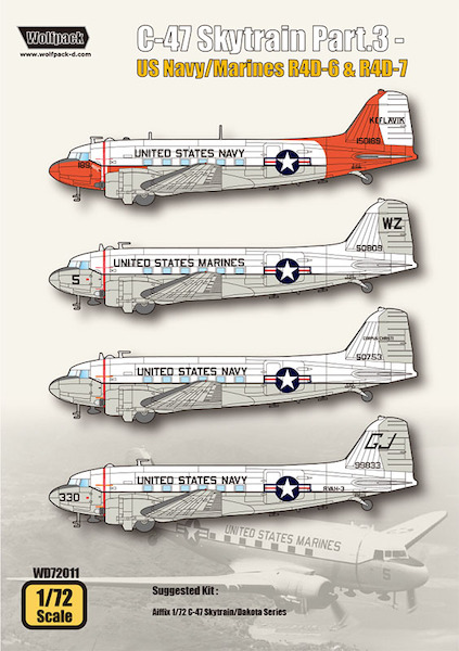 C47 Skytrain Part 3 'US Navy and Marines R4D-6 and R4D-7 WD72011