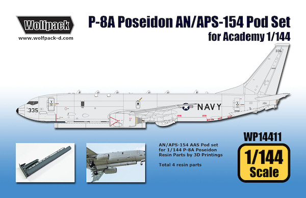 Boeing P8A Poseidon AN/APS154 AAS Pod Set (Academy) WP14411