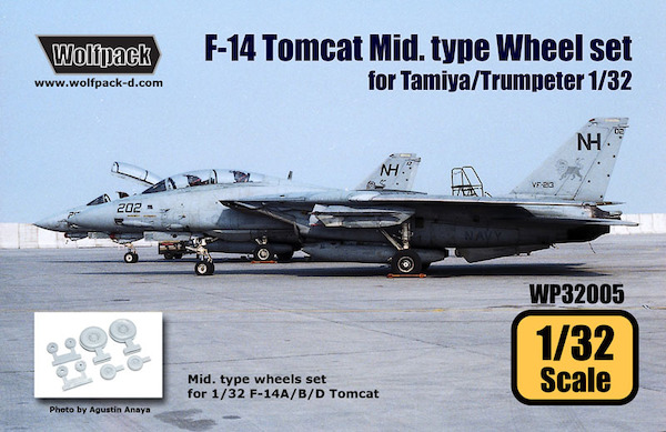 F14 Mid type wheel set (Tamiya/Trumpeter) (REVISED) WP32005