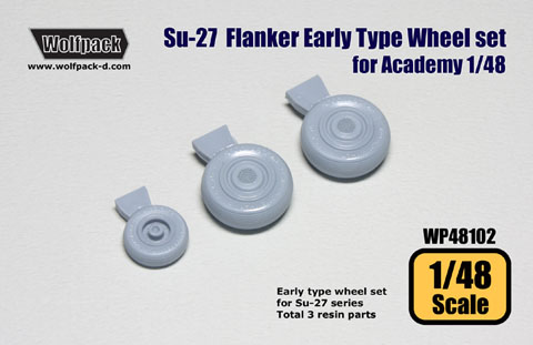 Suchoi Su27 Flanker early type wheel set (Academy)  WP48102