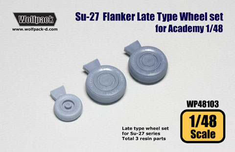 Suchoi Su27 Flanker late type wheel set (Academy)  WP48103
