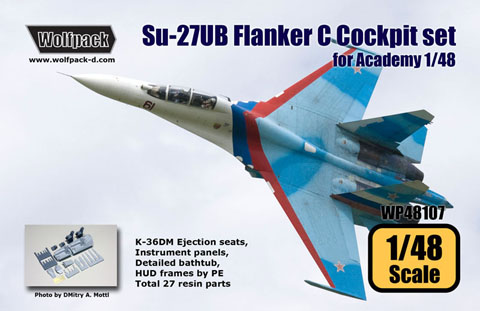 Suchoi Su27UB Flanker C Cockpit set (Academy) WP48107