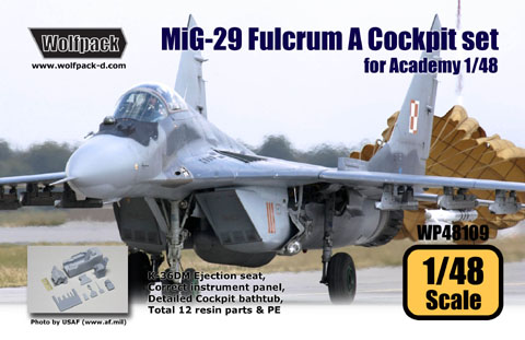 Mikoyan MiG29AS (9-12AS) Fulcrum A  Cockpit set (Academy)  WP48109