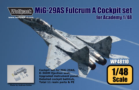 Mikoyan MiG29AS (9-12AS) Fulcrum A ´Slovak AF` Cockpit set (Academy)  WP48110