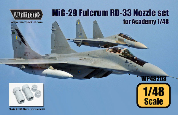 Mikoyan MiG29 Fulcrum RD33 Engine Nozzle set (Academy) WP48203