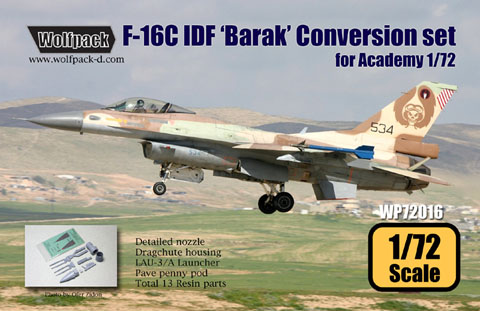 F16C Block 40 IDF BARAK Fighting Falcon Conversion set (Academy F16CG/CJ) WP72016