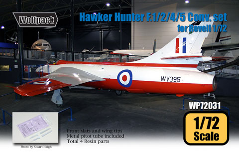 Hawker Hunter F.1/2/4/5 Conversion set for Revell 1/72 Hunter F.6  WP72031