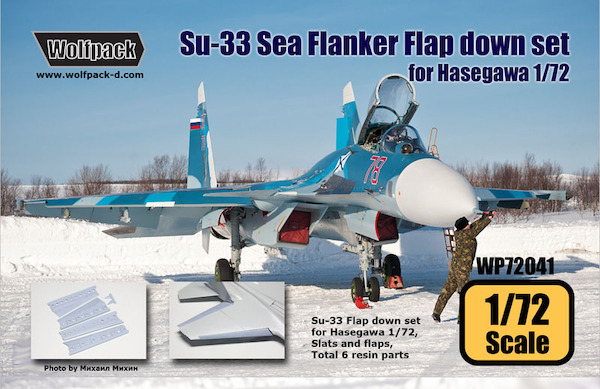 Suchoi Su33 Sea Flanker flaps down set set (Hasegawa)  WP72041