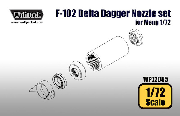 J57 Engine nozzle set for F102 Delta Dagger (Meng) WP72085