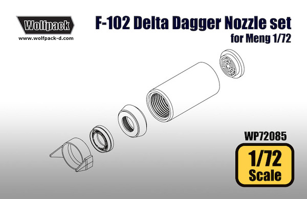 J57 Engine nozzle set for F102 Delta Dagger (Meng)  WP72085