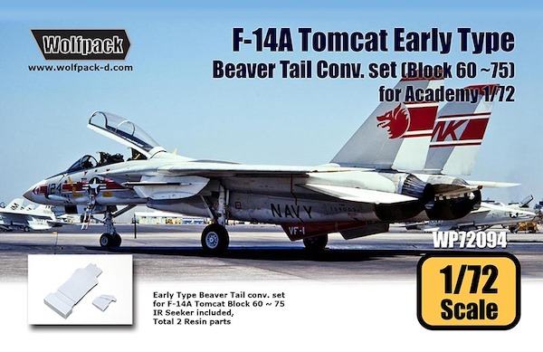 F14A Tomcat early type beaver tail set (Block 60-75) (Academy - VF143 "Pukin' dogs")  WP72094