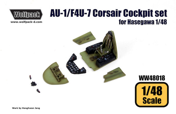 F4U-7, AU-1 Corsair Cockpit set (for Hasegawa 1/48)  WW48018