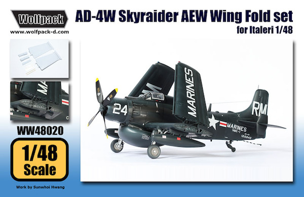 Douglas AD4W Skyraider Wing fold Set (ESCI/Italeri) (REISSUE)  WW48020