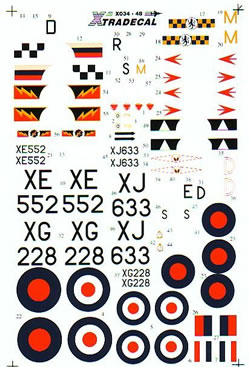 Hawker Hunter F9/FR10 (F9 54sq,43sq,1sq,56sq FR10 2sq,4sq) X034-48