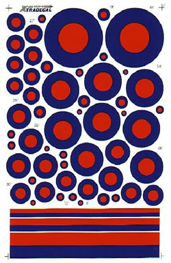 RAF Post War Red/Blue Roundels  X036-48