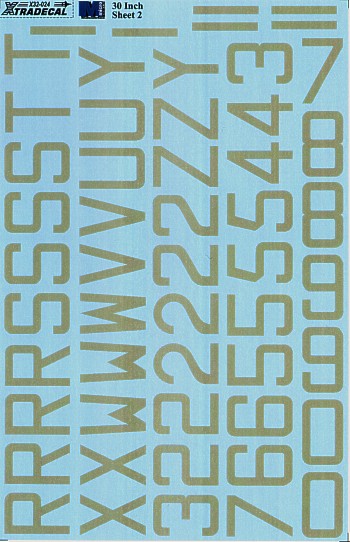 RAF Code letters, Numbers 30" (sky) x32024