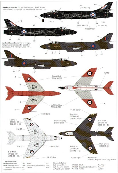 Hawker Hunter F6 (12sq,56sq,78sq,74sq,208sq,111sq)  X48033