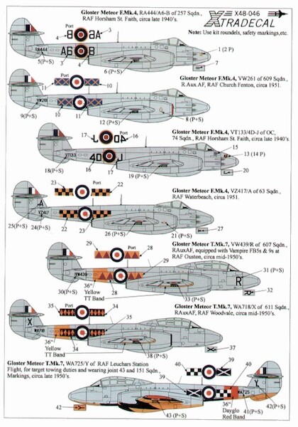 Gloster Meteor F.4 and Gloster Meteor T.7 X48046