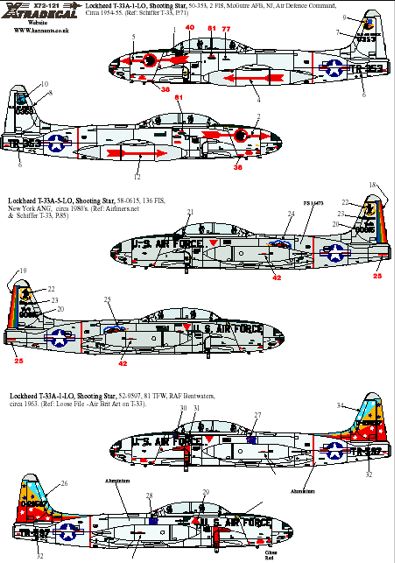 Lockheed T33A/F80C Shooting Star Part 2  X72121