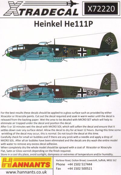 Heinkel He-111P-2  X72220