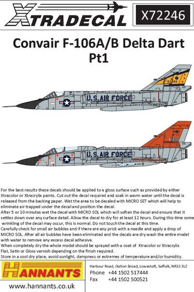 Convair F-106A/B Delta Dart Pt 1  X72246