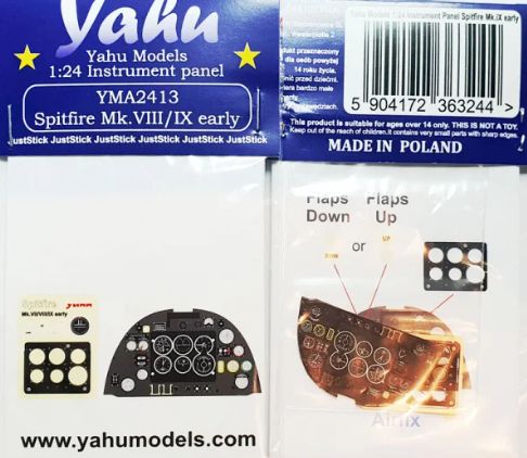Instrument Panel Spitfire Mk.VIII/IX early (Airfix) YMA2413