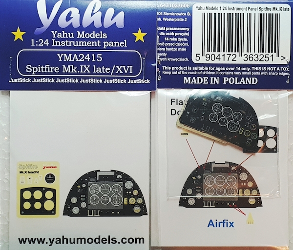 Instrument Panel Spitfire Mk.IX Late Mlk.XVI (Airfix) YMA2415