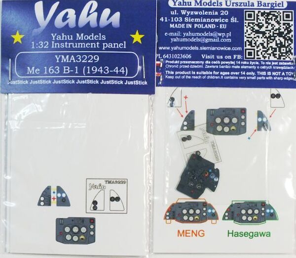 Instrument Panel Messerschmitt Me163 B-1 (Meng / Hasegawa)  YMA3229