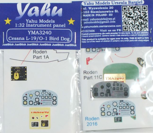 Instrument Panel Cessna L19 / O-1 Birddog (Roden)  YMA3240