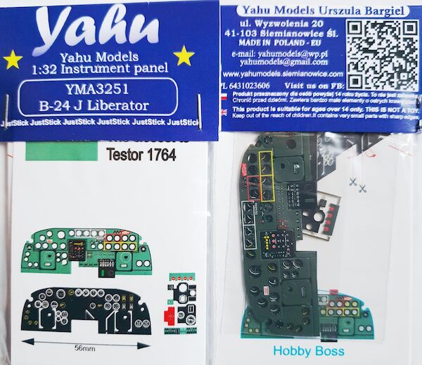 Instrument Panel Consolidated B24J Liberator (Hobby Boss)  YMA3251