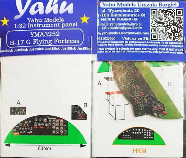 Instrument Boeing B17G Flying Fortress (Hong Kong Models)  YMA3252