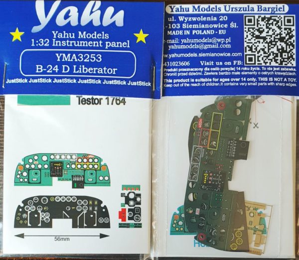 Instrument Panel Consolidated B24J Liberator (Hobby Boss)  YMA3253