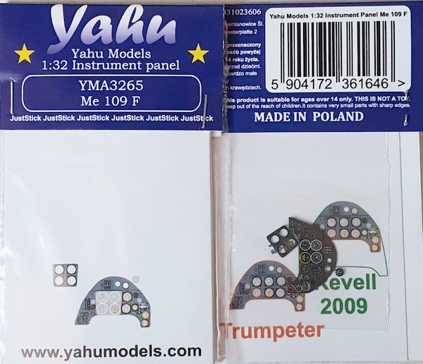 Instrument Panel Messerschmitt Bf109F (Trumpeter/ Revell) YMA3265