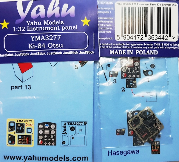 Instrument Panel Nakajima Ki84 Otsu Hayate (Frank) (Hasegawa) YMA3277