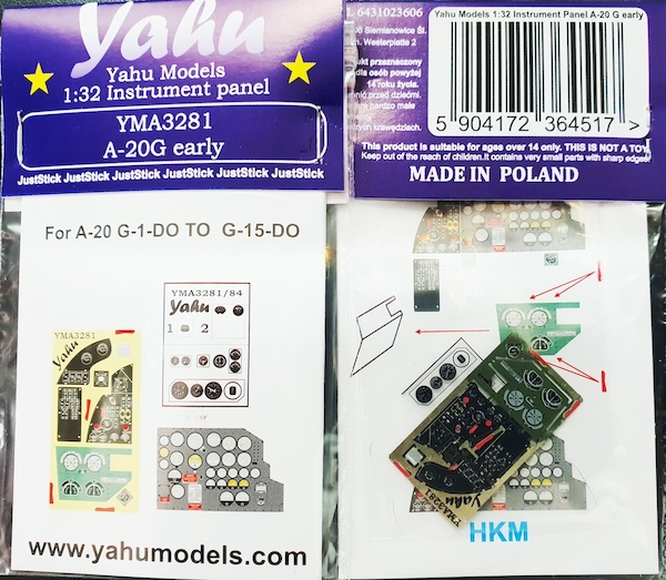 Instrument Panel Douglas A20G Havoc -Early- (Hong Kong Models) YMA3281