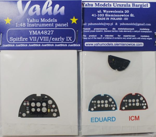 Instrument Panel Spitfire MKVII, MKVIII, early MKIX (Eduard, ICM) YMA4827