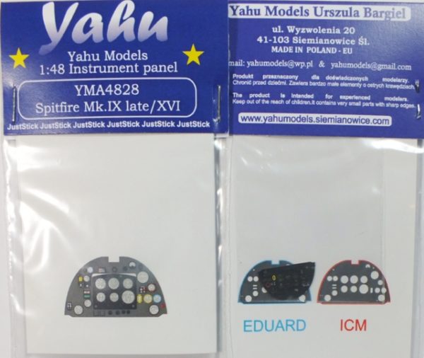 Instrument Panel Spitfire MKIX Late / MKXVI (Eduard, ICM) YMA4828